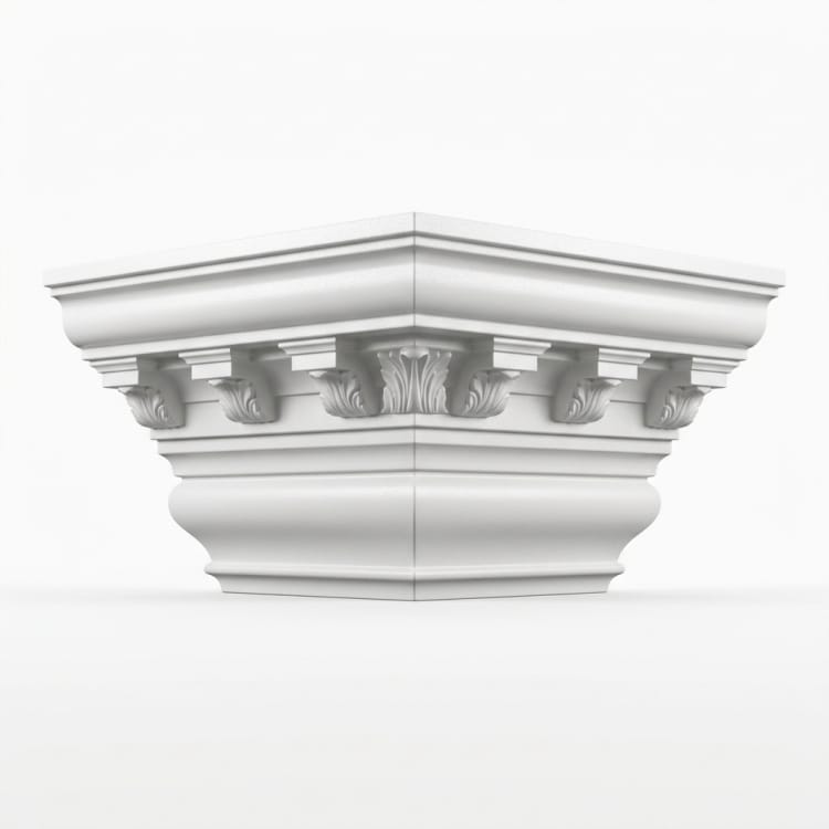 Cornicione decorativo per facciata in vetroresina