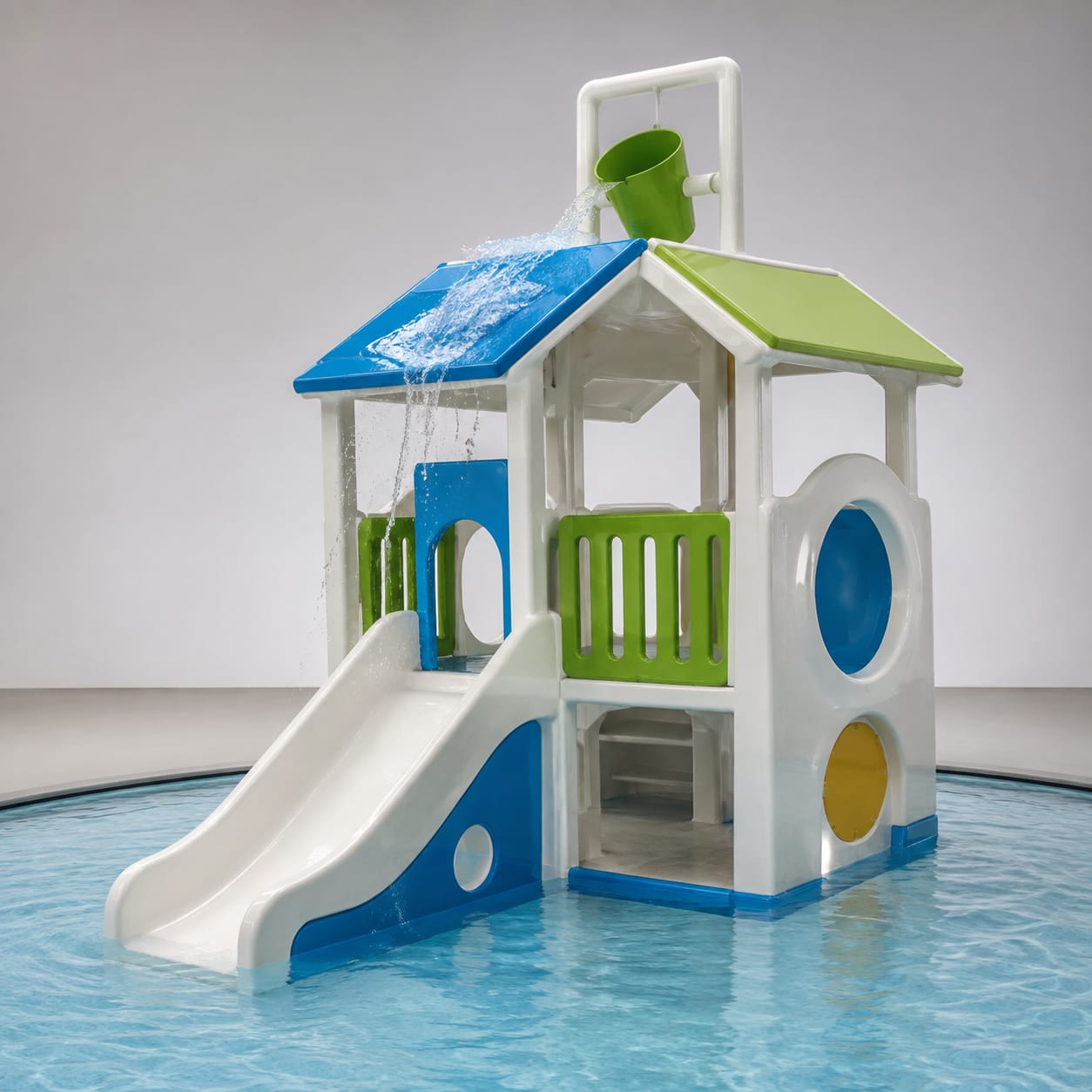 Struttura interattiva per giochi d’acqua in vetroresina