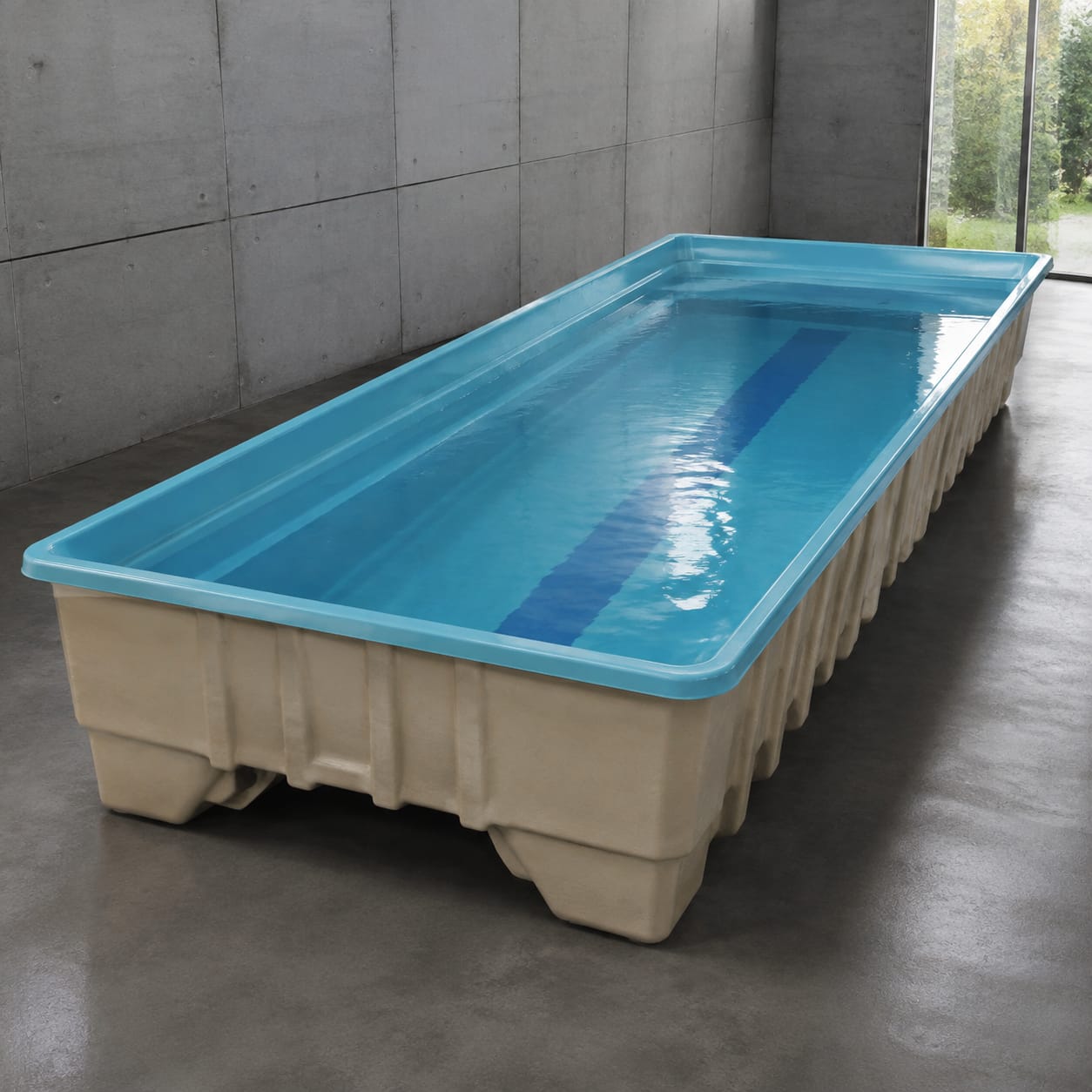 Vasca in vetroresina per piscina da nuoto