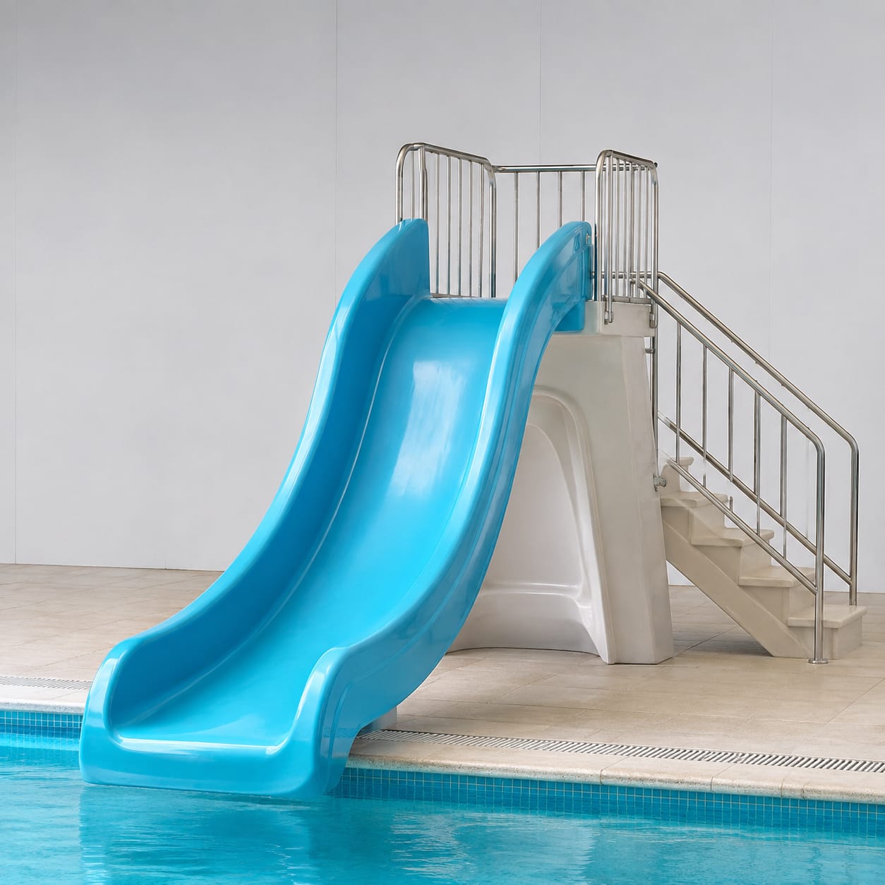 Scivolo familiare a bordo piscina in vetroresina