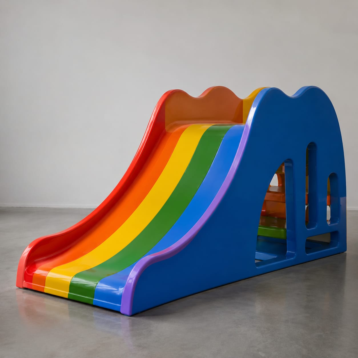 Scivolo arcobaleno per bambini piccoli in vetroresina