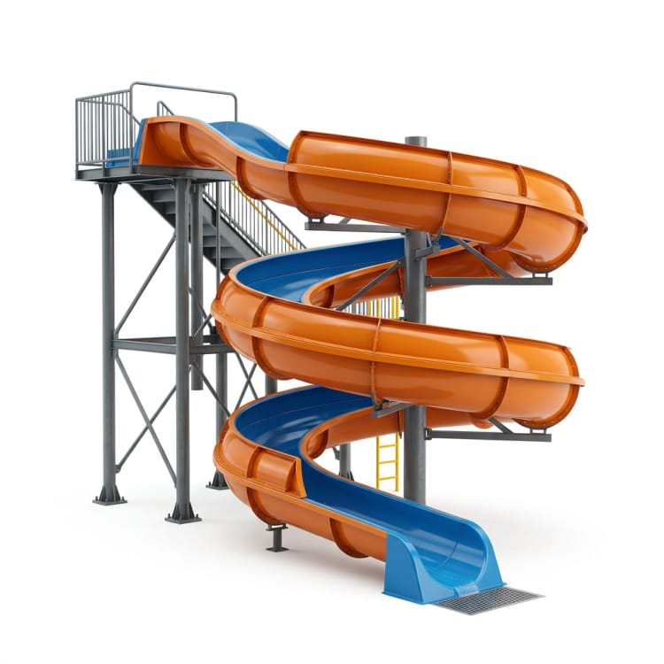 Scivolo acquatico a canale aperto